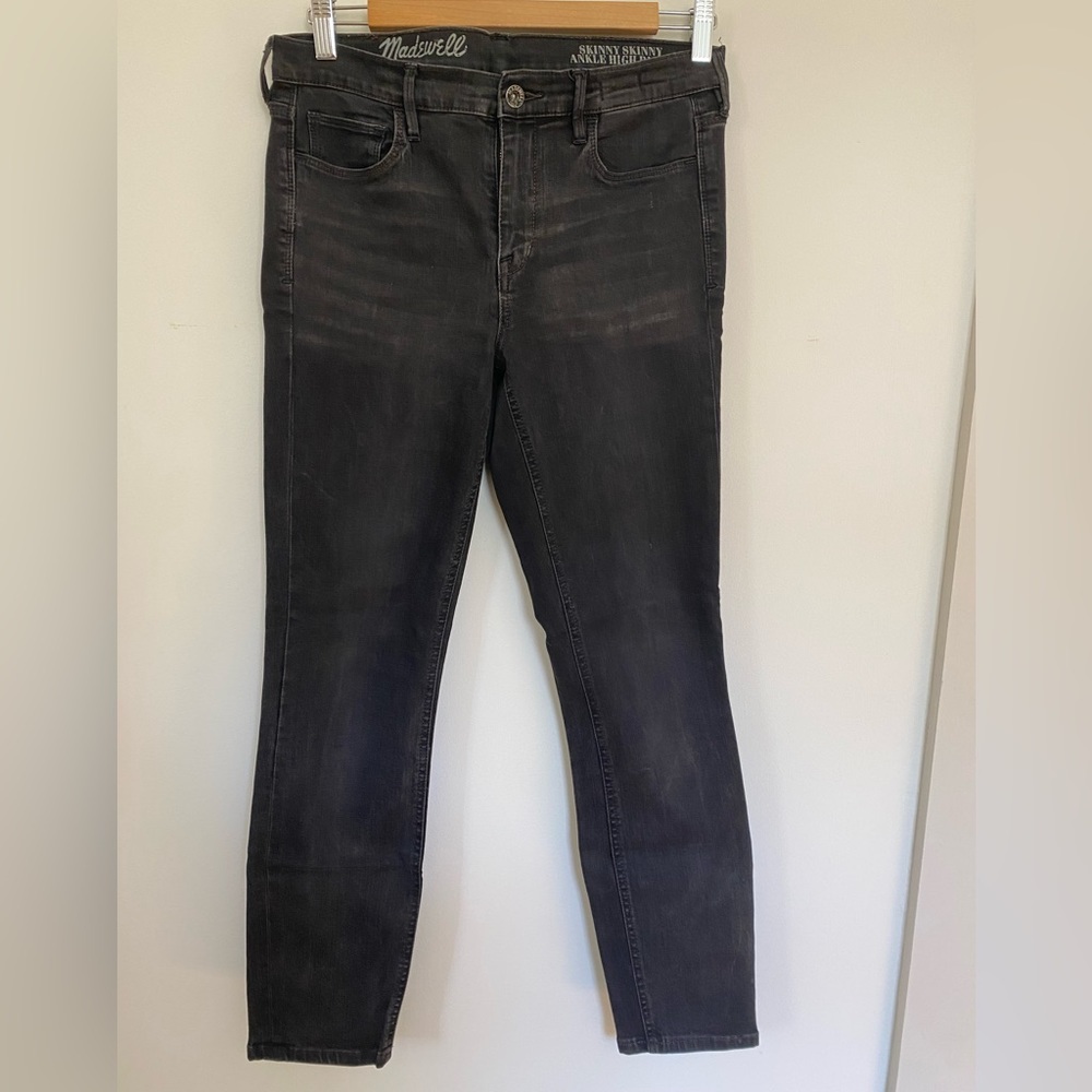 Madewell black Skinny Skinny Ankle High Riser Jeans